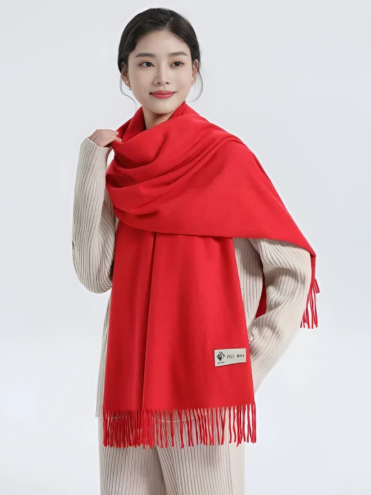 Ayollar uchun qishki kashemir sharf, qalin sharf, 200x70 sm