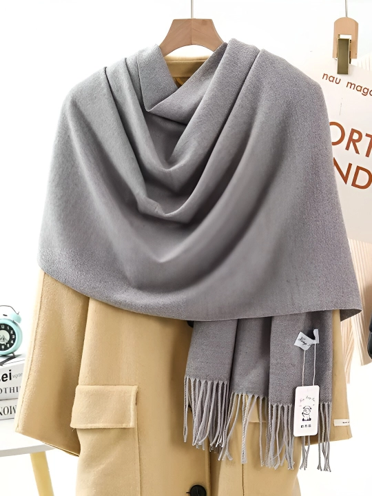 Ayollar uchun qishki kashemir sharf, qalin sharf, 200x70 sm