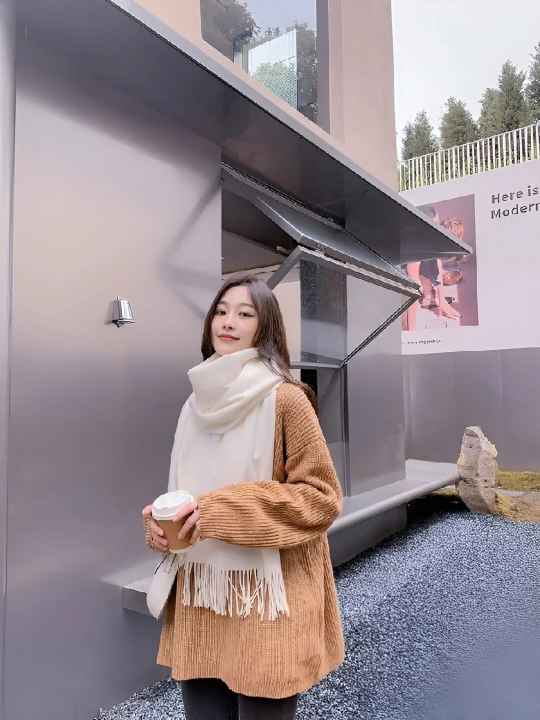 Ayollar uchun qishki kashemir sharf, qalin sharf, 200x70 sm