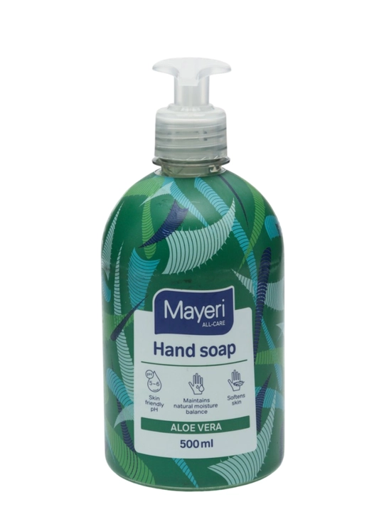 Жидкое мыло Mayeri All-Care: Райхон и лайм, Алоэ, Цитрус и оливки, Миндаль, Манго, Ревень, 500 мл - 