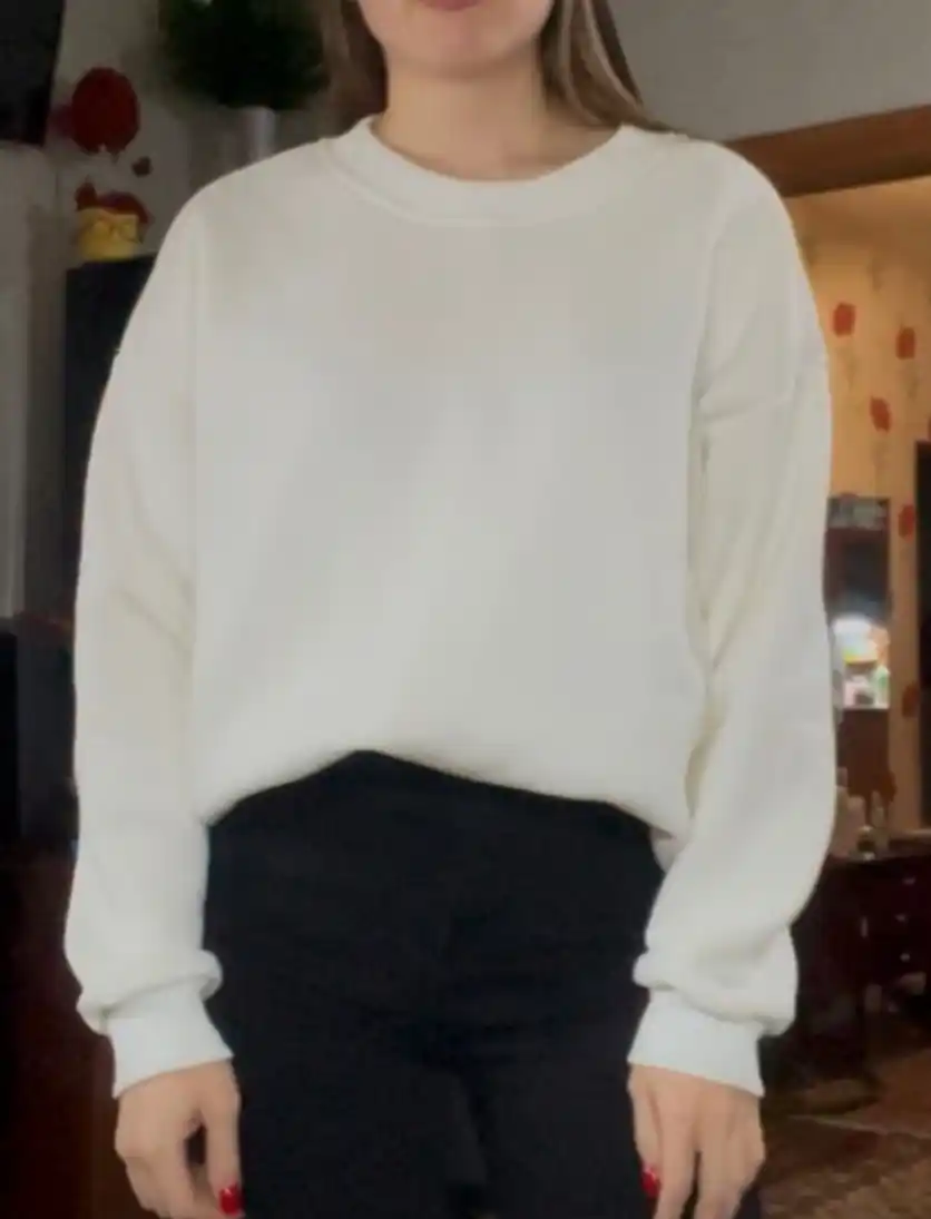 Свитшот Fashion трех нитка, 100% хлопок, женский