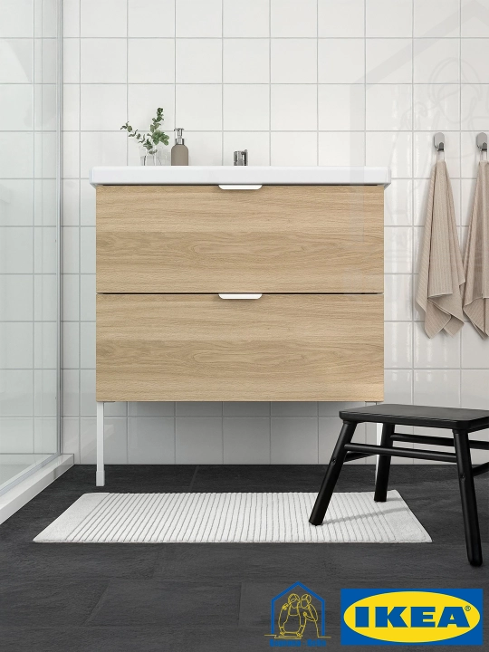 Полотенце для ног, ковров для ванной, 50x80 см, 100% хлопок, IKEA ALSTERN 