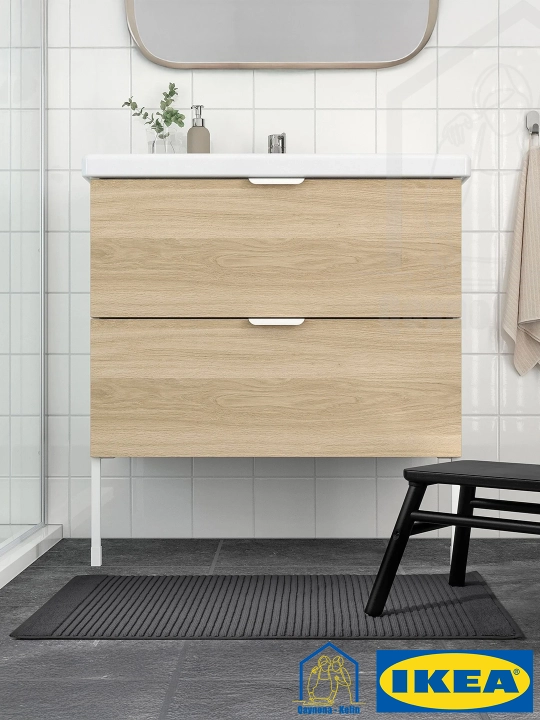 Полотенце для ног, ковров для ванной, 50x80 см, 100% хлопок, IKEA ALSTERN 