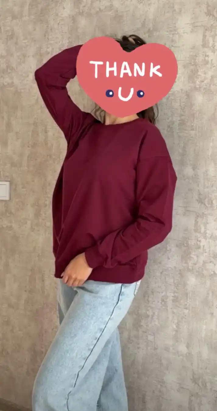 Свитшот Fashion трех нитка, 100% хлопок, женский
