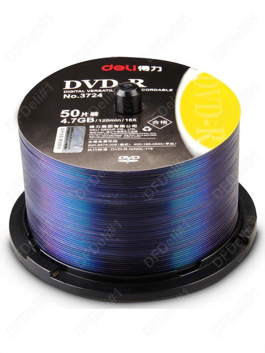 Диск DVD-R  4,7GB/, 50 шт, Deli, 3724