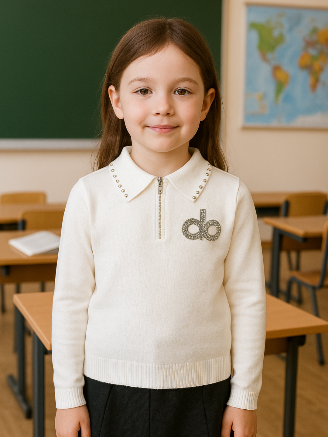 Осенний свитер для девочек, нежный и мягкий, 4-8 лет