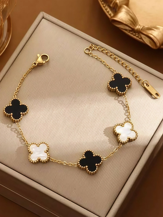 Ayollar va qizlar uchun bilaguzuklar Van Cleef, rangini o'zgartirmaydi va qoraymaydi - 