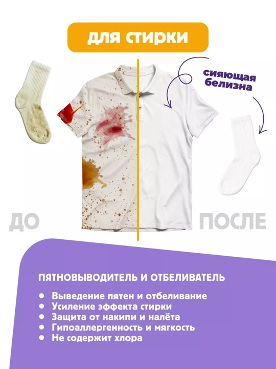 Кислородный очиститель, отбеливатель, пятновыводитель ECOTAB, 400 г
