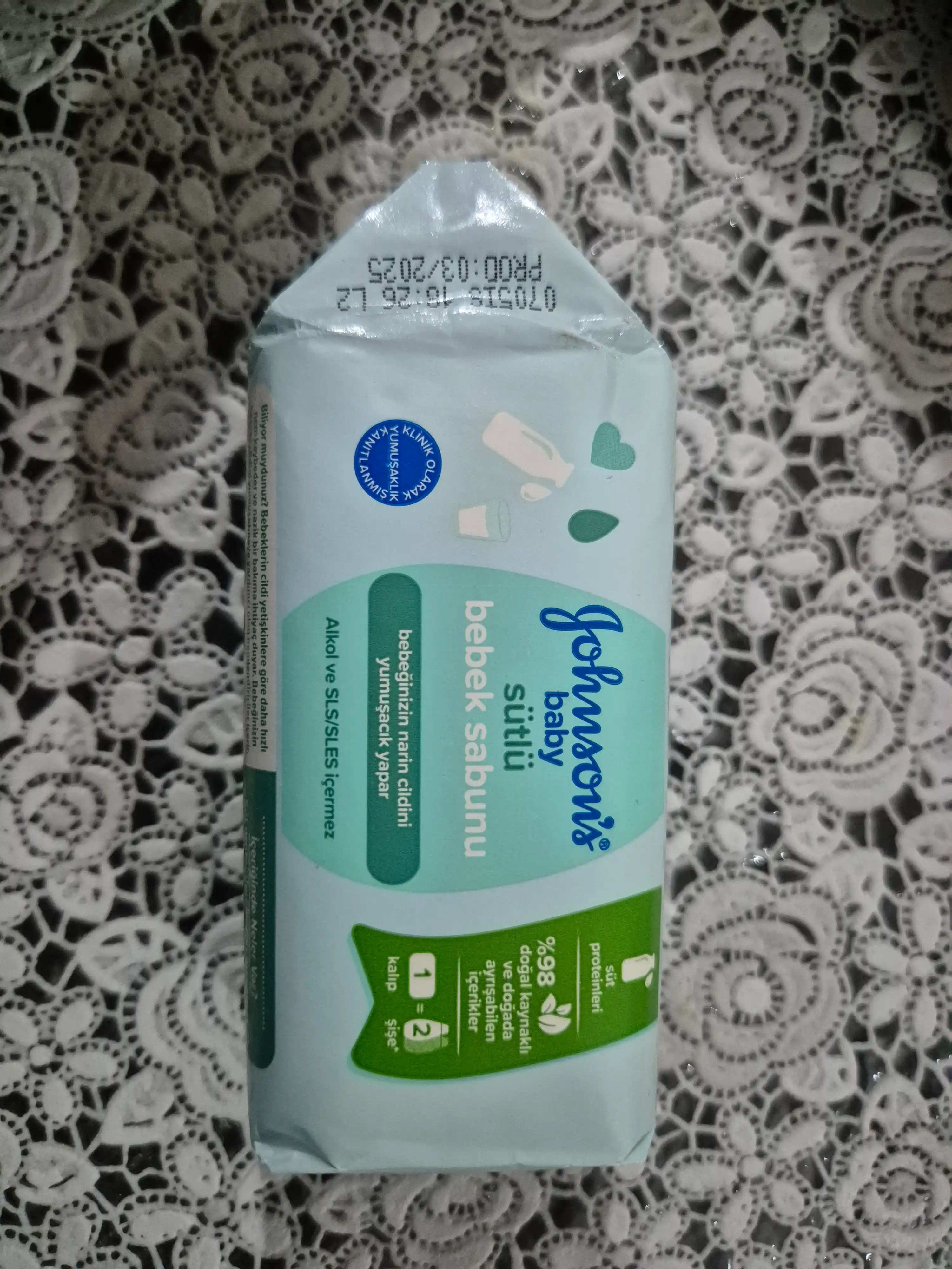Johnson’s Baby Sovun «Milk» 90 g (Yangi versiya)