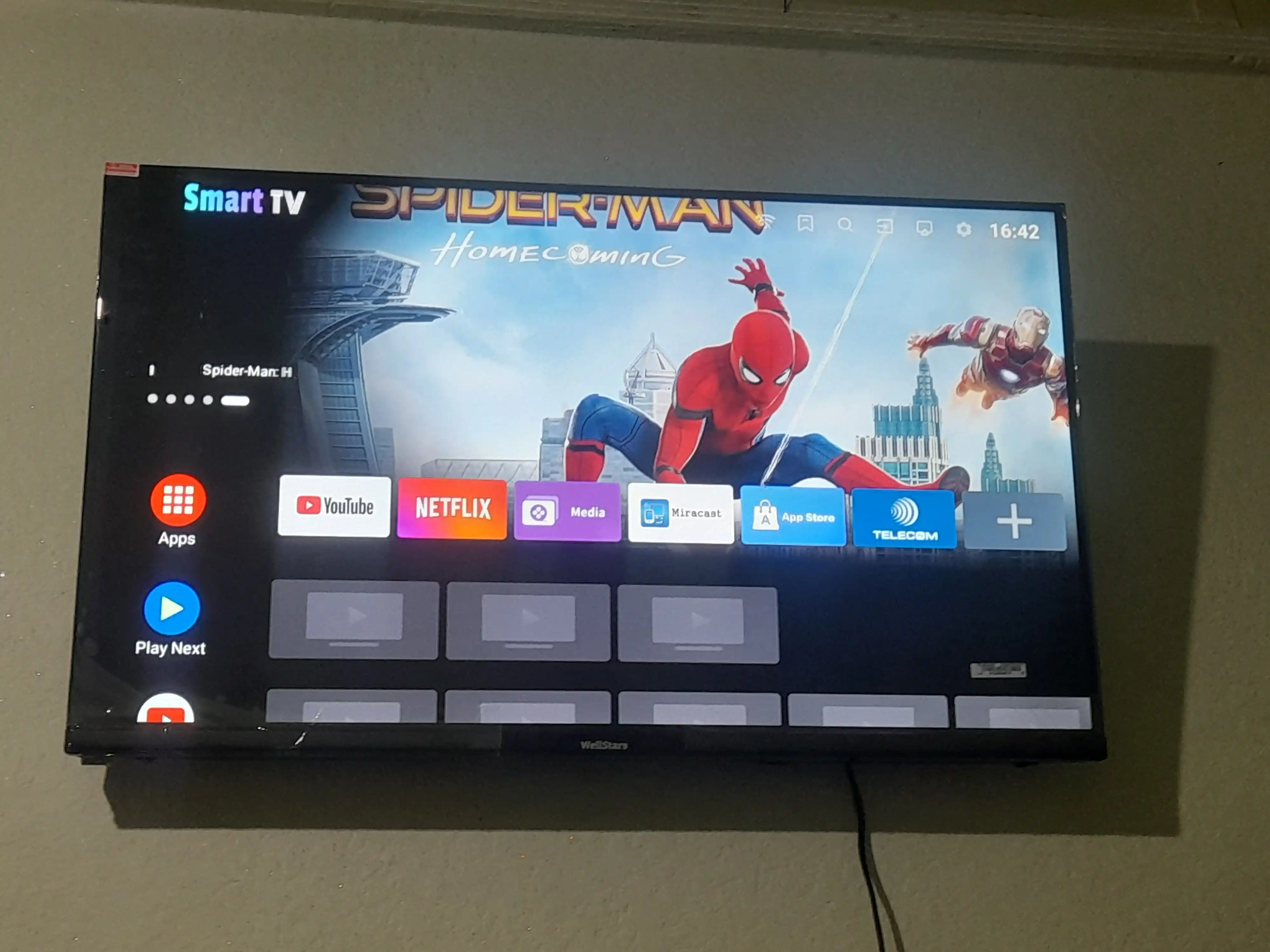Смарт телевизор WellStars 32" / 43", Android, Wi-Fi, Full HD, LED TV, голосовой поиск