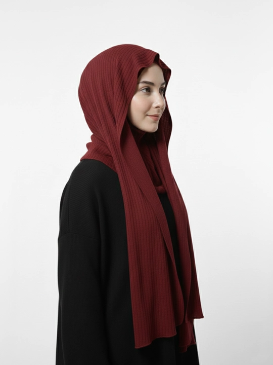 Ikki qismli, tayyor hijob (ro‘mol), 180x45, amaliy ayollar sharfi, lapsha