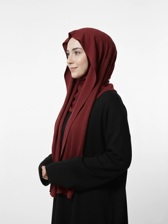 Ikki qismli, tayyor hijob (ro‘mol), 180x45, amaliy ayollar sharfi, lapsha