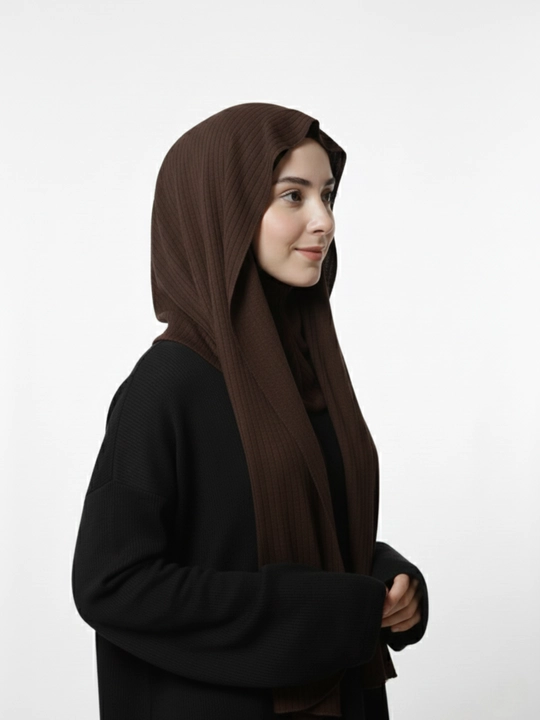 Ikki qismli, tayyor hijob (ro‘mol), 180x45, amaliy ayollar sharfi, lapsha