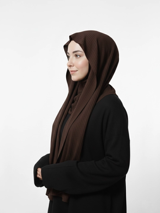 Ikki qismli, tayyor hijob (ro‘mol), 180x45, amaliy ayollar sharfi, lapsha