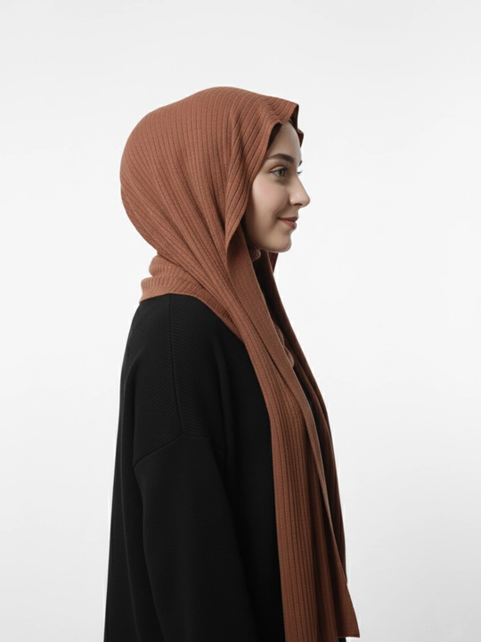 Ikki qismli, tayyor hijob (ro‘mol), 180x45, amaliy ayollar sharfi, lapsha