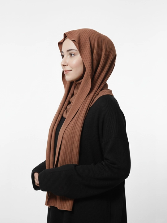 Ikki qismli, tayyor hijob (ro‘mol), 180x45, amaliy ayollar sharfi, lapsha