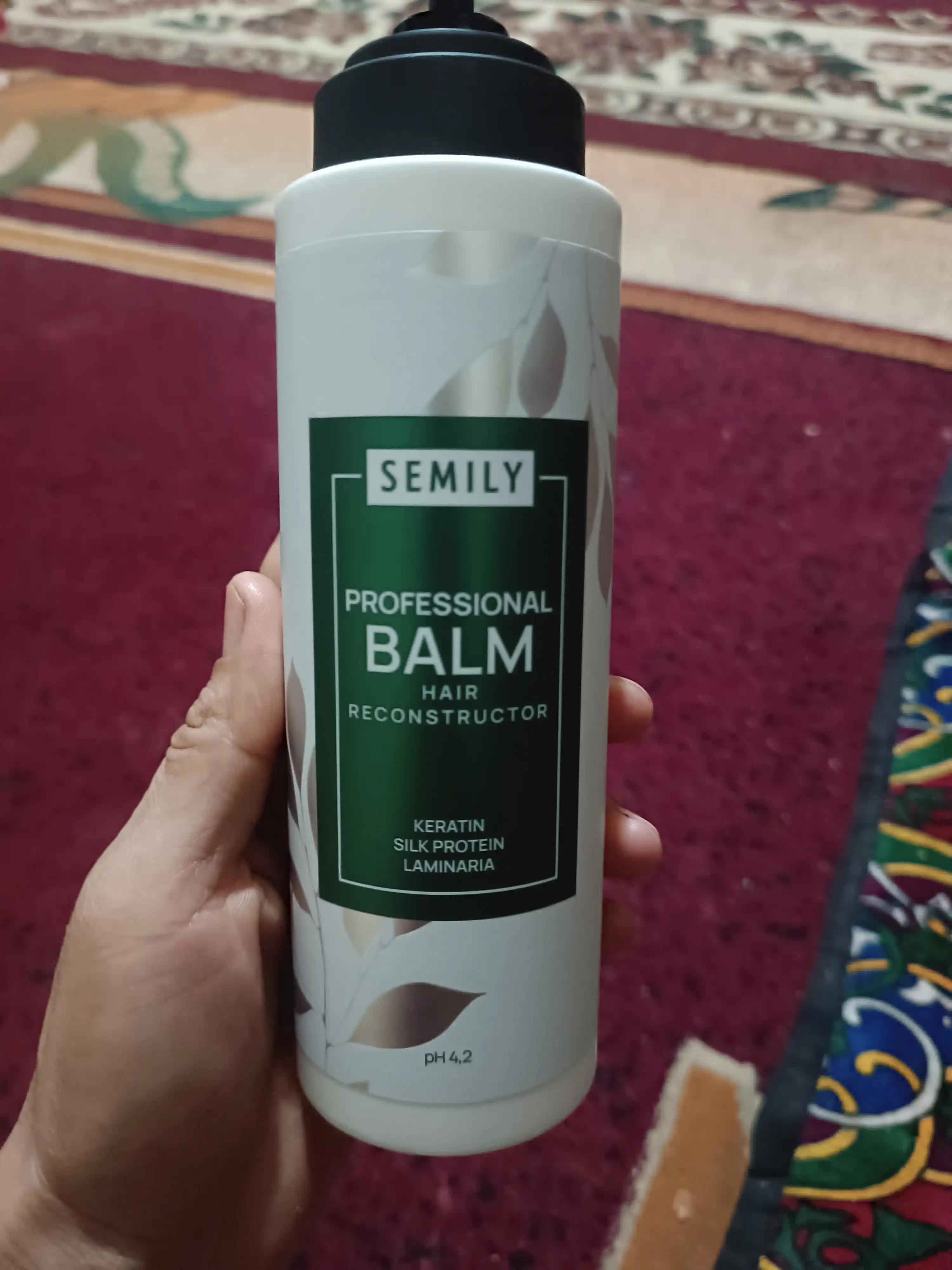 Keratin va ipakli soch chayish balzami, SEMILY konditsioneri, 400 ml