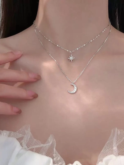 Женская цепь, с цепным сердечником, цепь для шеи, элегантный стиль — YANGI77-SIPOCHKA10-СВЕТСИН
