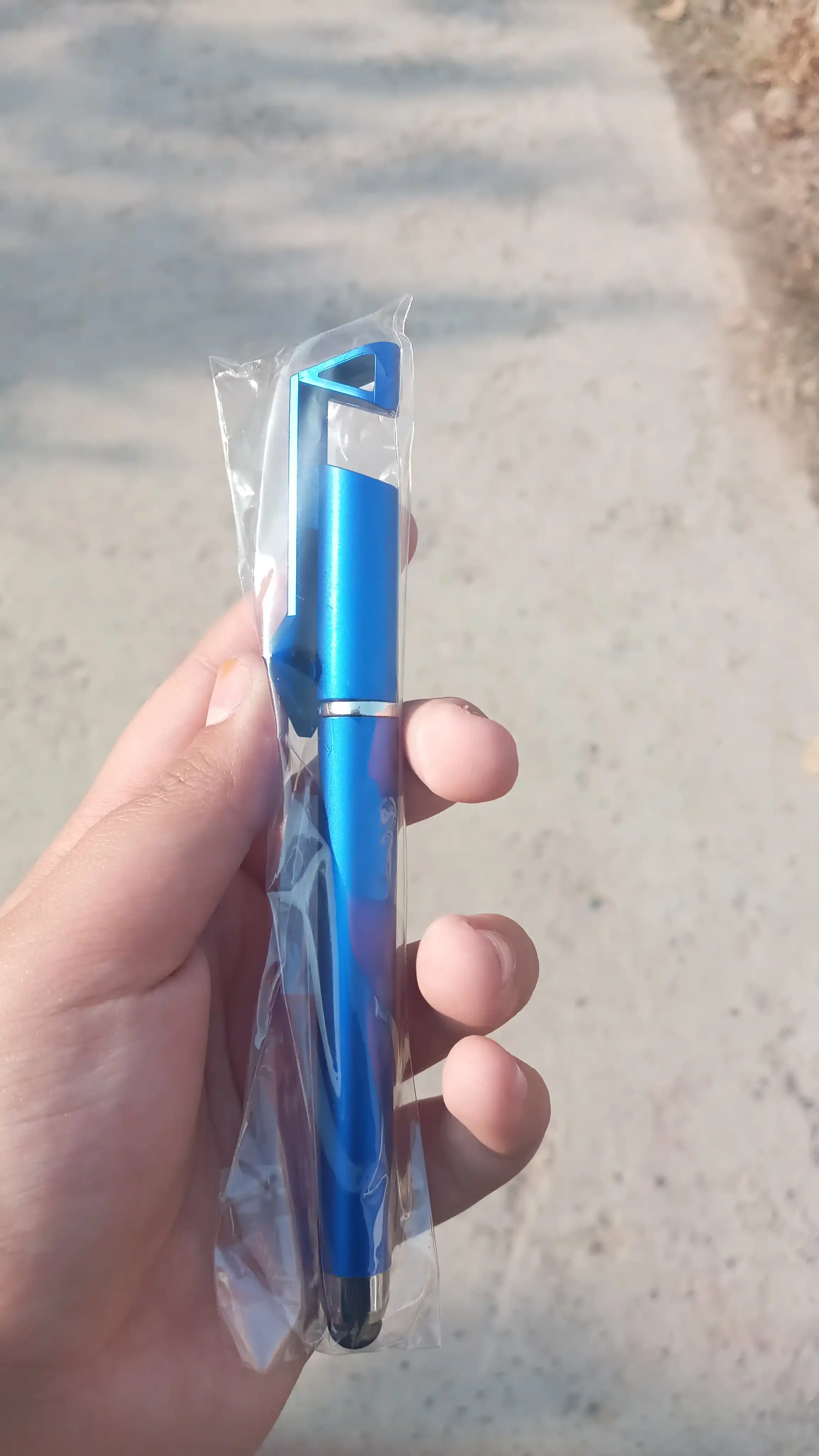 Sharikli qalam 3 tasi 1 da, stilus va smartfon ushlagichi, telefon stendi