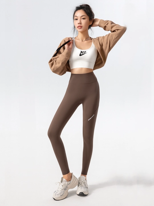 Ayollar losinalari, sport leggingslari belgacha, yon tomonida cho'ntakli va jun bilan