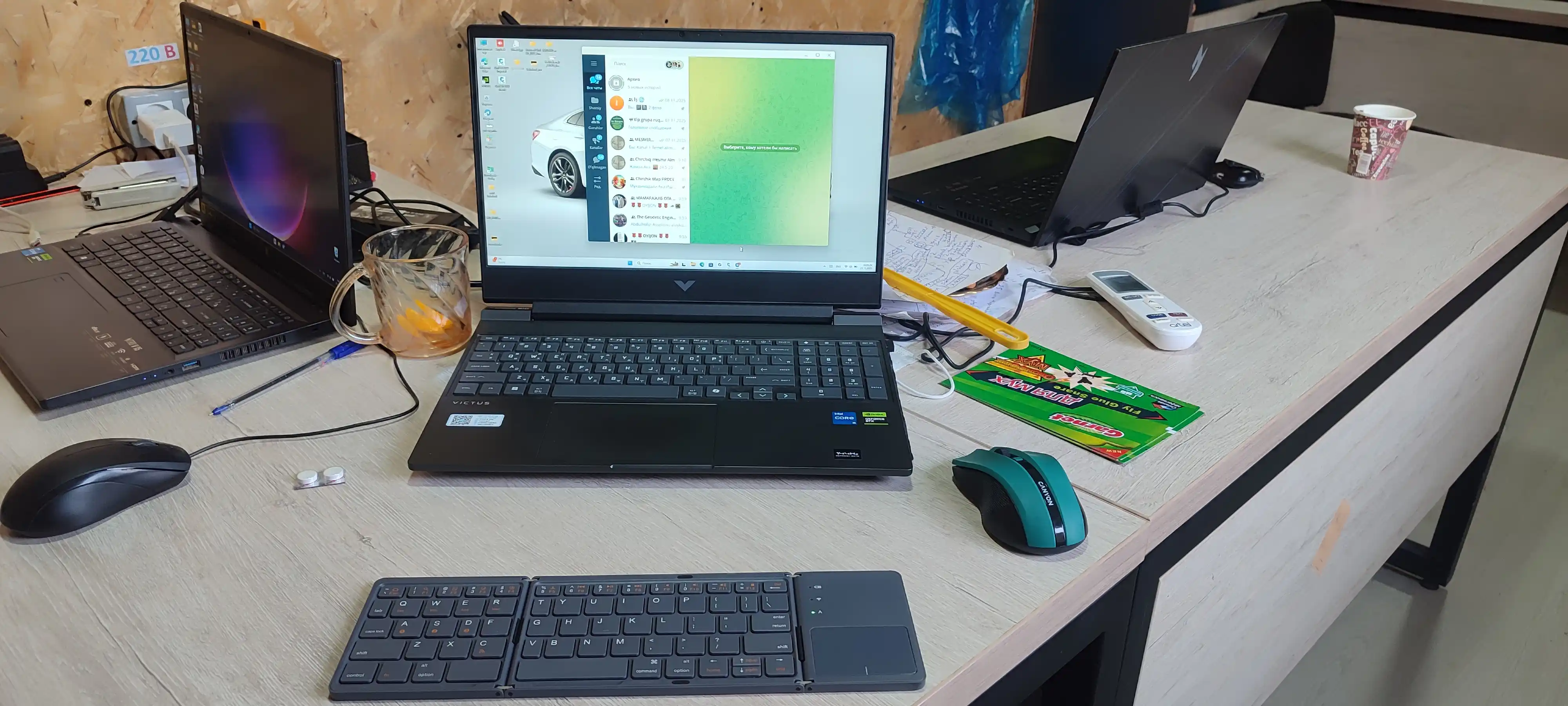 Simsiz Bluetooth klaviatura va sichqoncha telefon, noutbuk, televizor, planshet uchun