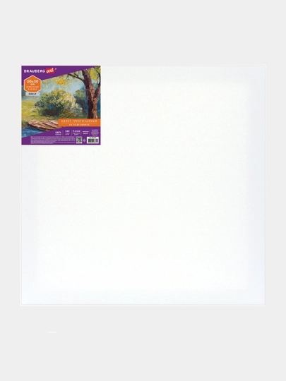 Холст на подрамнике BRAUBERG ART «DEBUT» 50×50 см 280 г/м² 100% хлопок арт. 191645 — B112025-BR142