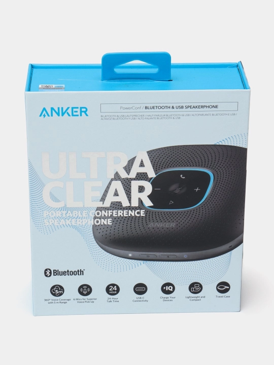 Bluetooth спикерфон Anker PowerConf — профессиональная конференц-колонка с 6 микрофонами