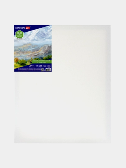 Холст на подрамнике BRAUBERG ART CLASSIC 50×60 см 420 г/м² 45% хлопок/55% лён арт. 191659 — B112025-BR145