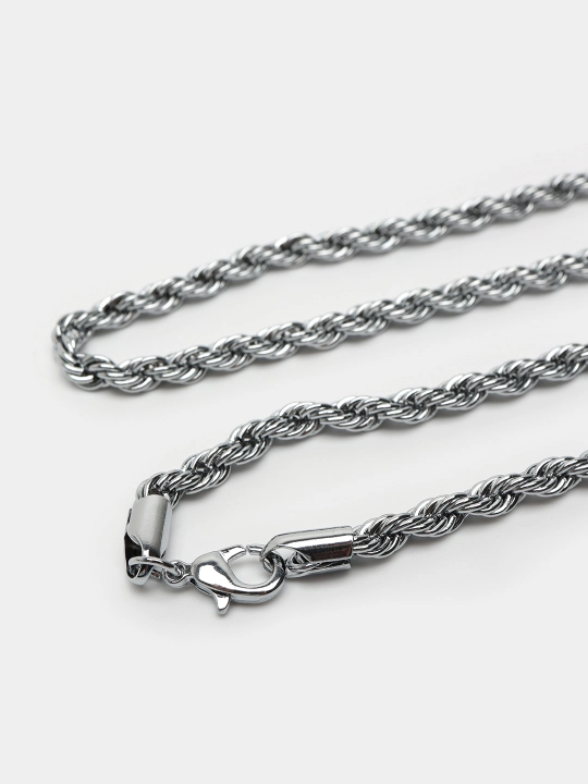 Мужской комплект: цепочка + браслет “Rope Chain”, сталь 316L