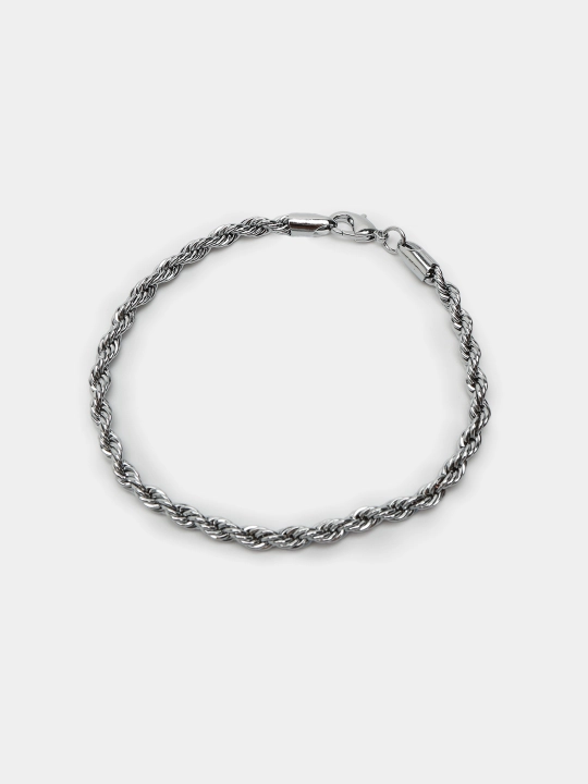 Мужской комплект: цепочка + браслет “Rope Chain”, сталь 316L