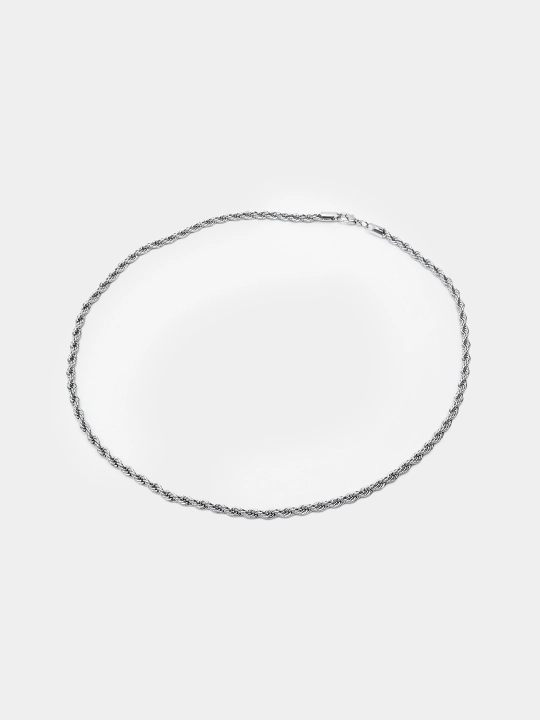 Мужской комплект: цепочка + браслет “Rope Chain”, сталь 316L