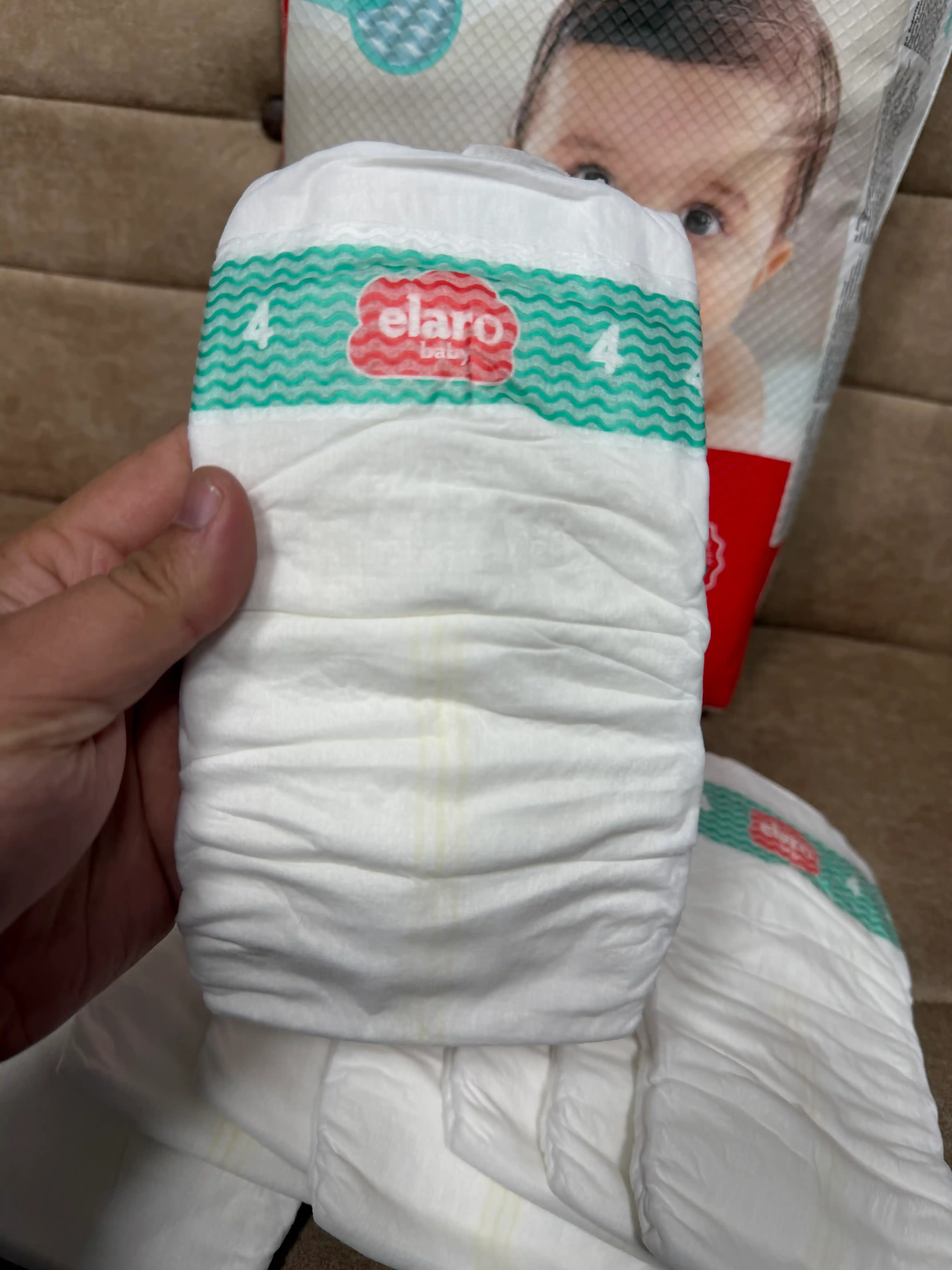 Elaro Baby bolalar tasmalik tagliklari, o‘lchamlar 1 dan 6 gacha