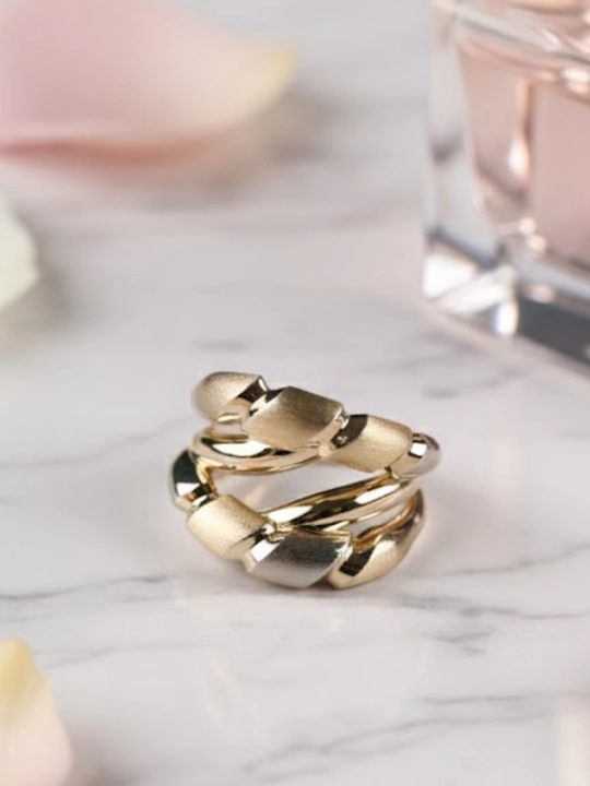 Золотое кольцо, 4.38 г, модель M33U, золото 585 пробы, MERRIT GOLD