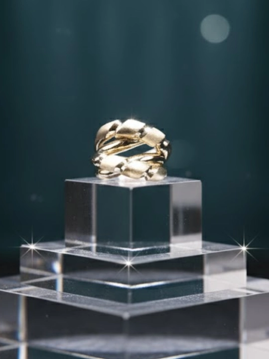 Золотое кольцо, 4.38 г, модель M33U, золото 585 пробы, MERRIT GOLD