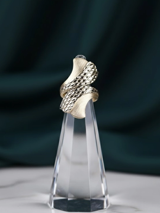 Золотое кольцо и серги комплект, 4.18 г, модель M34U, золото 585 пробы, MERRIT GOLD