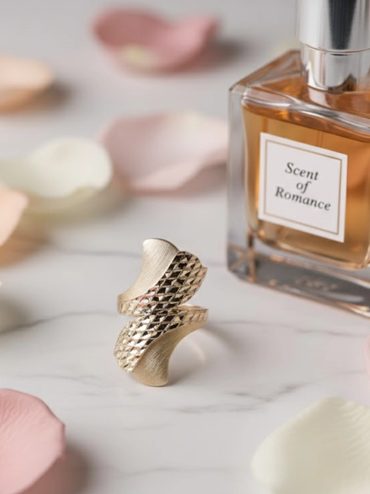 Золотое кольцо и серги комплект, 4.18 г, модель M34U, золото 585 пробы, MERRIT GOLD