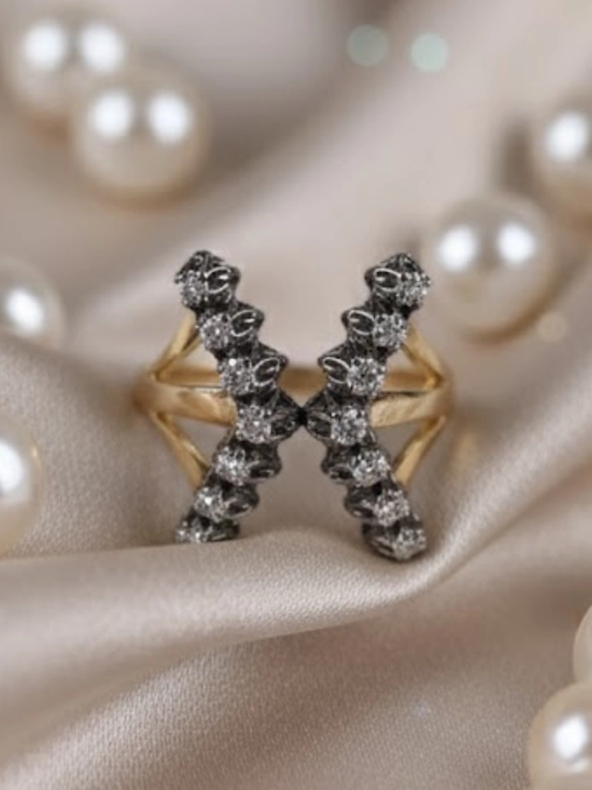 Золотое кольцо и серги комплект, 5.65 г, модель M35U, золото 585 пробы, MERRIT GOLD