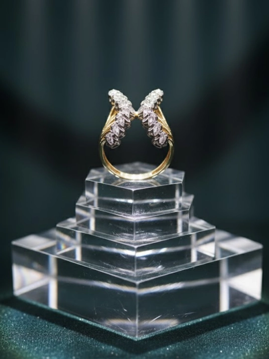 Золотое кольцо и серги комплект, 5.65 г, модель M35U, золото 585 пробы, MERRIT GOLD