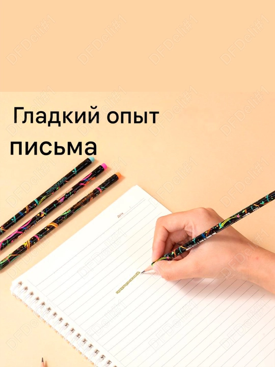 Карандаш 12/48 штук HB EC042-HB Deli, 042-HB-EC-48