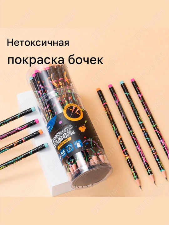 Карандаш 12/48 штук HB EC042-HB Deli, 042-HB-EC-48