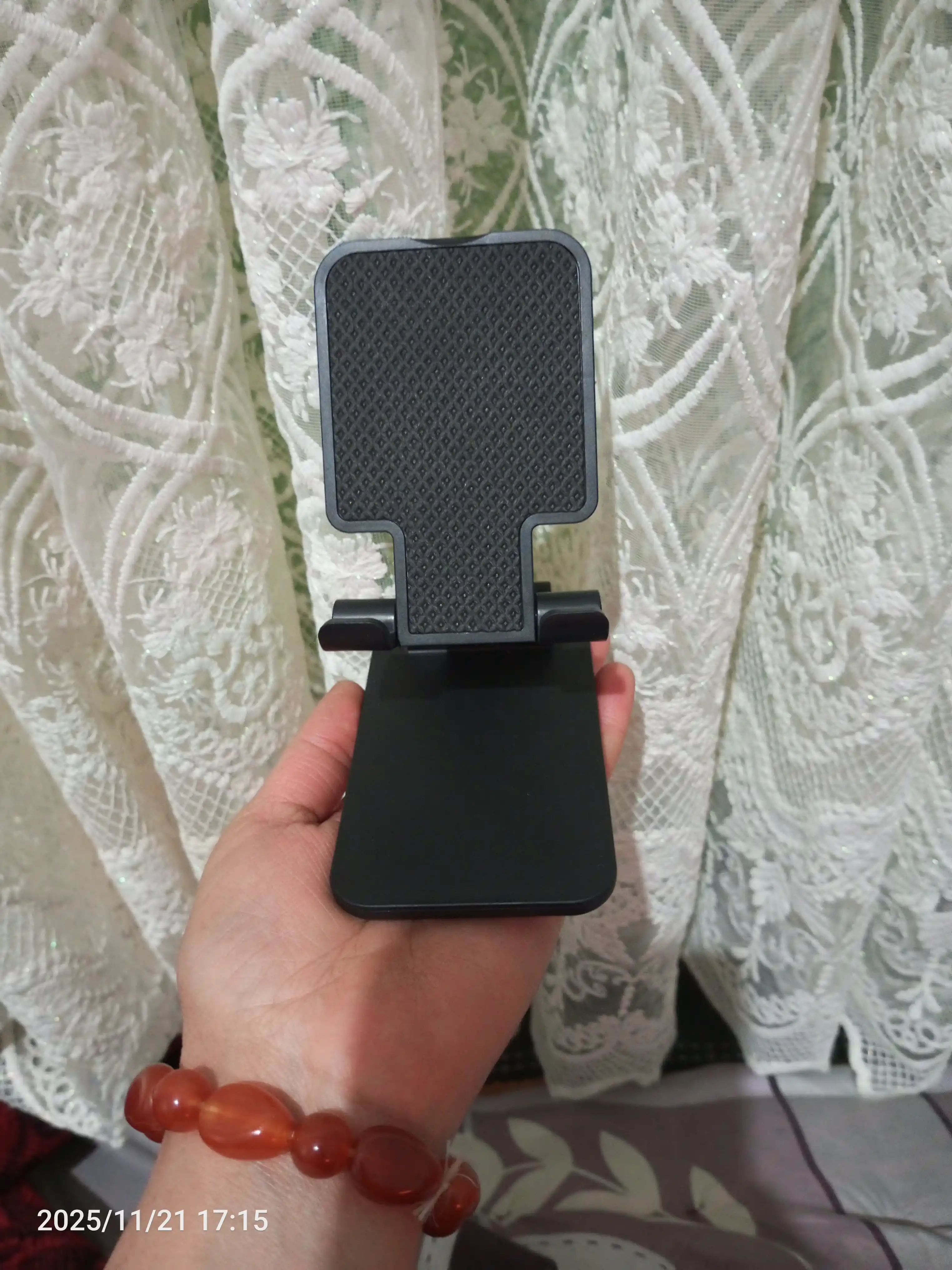 Telefon va planshet uchun sozlanadigan, buklanadigan taglik-ushlagich
