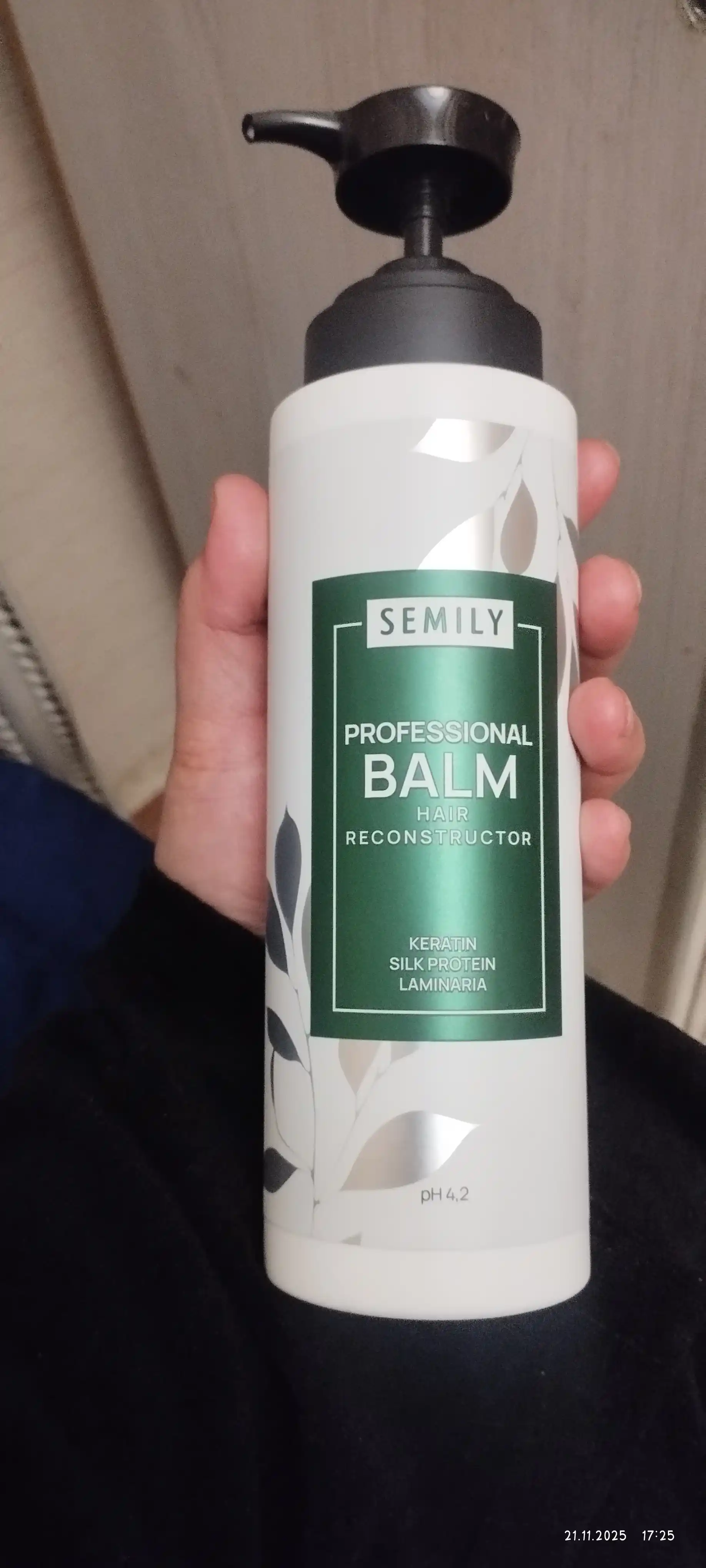 Keratin va ipakli soch chayish balzami, SEMILY konditsioneri, 400 ml