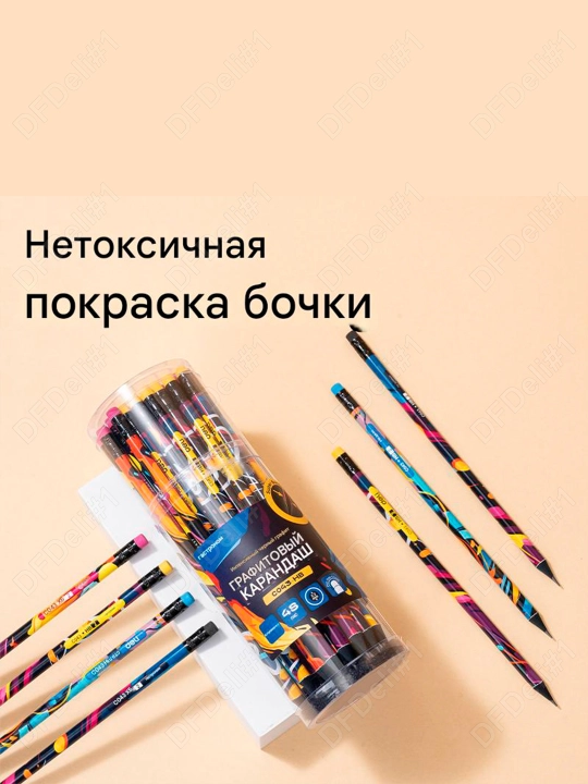 Карандаш 12/48 штук HB EC043-HB Deli, 043-HB-EC-48