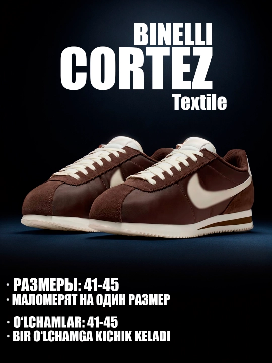 Erkaklar, ayollar va o‘smirlar uchun Nike Cortez Textile sport krossovkalari, 41–45 - 