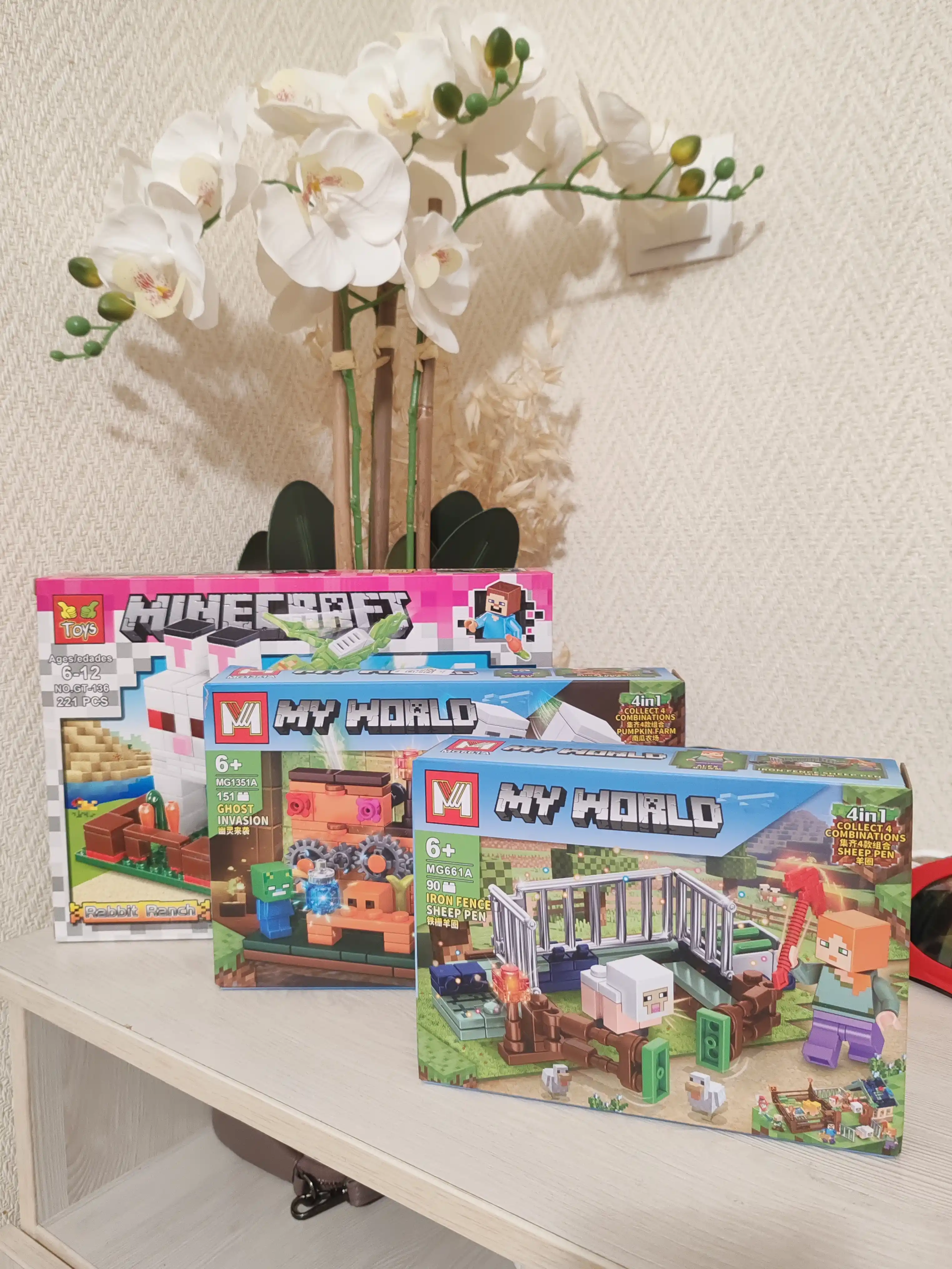 Конструктор My world Лего Майнкрафт для детей, с животными, роботами