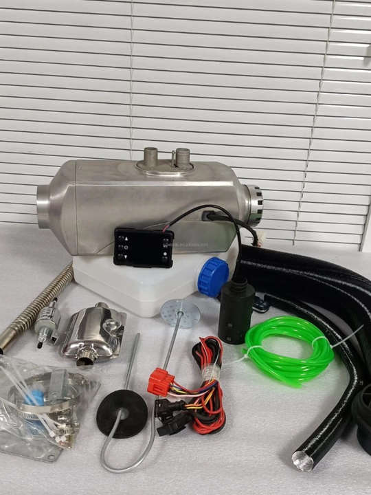 Alyuminiy korpusli avtonom dizel pechka 12/24 V (to‘liq komplekt) - 