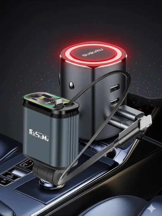 Автомобильное зарядное устройство, авто зарядка USB+Type-C, прикуриватель, быстрая зарядка