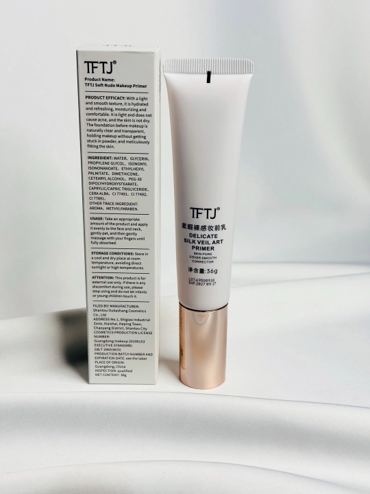 TFTJ Delicate Silk Veil Art makiyaj uchun namlovchi baza-praymer, 35 gr