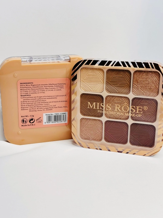 MISS ROSE палетка теней для глаз, 9 оттенков