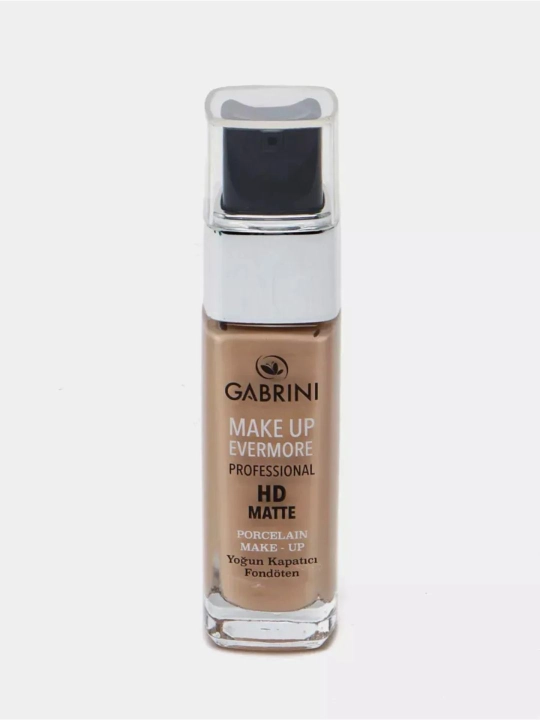 Mattiflashtiruvchi Turkiya tonal kremi ​​Gabrini HD Matte Make Up Evermore prof., 30 ml